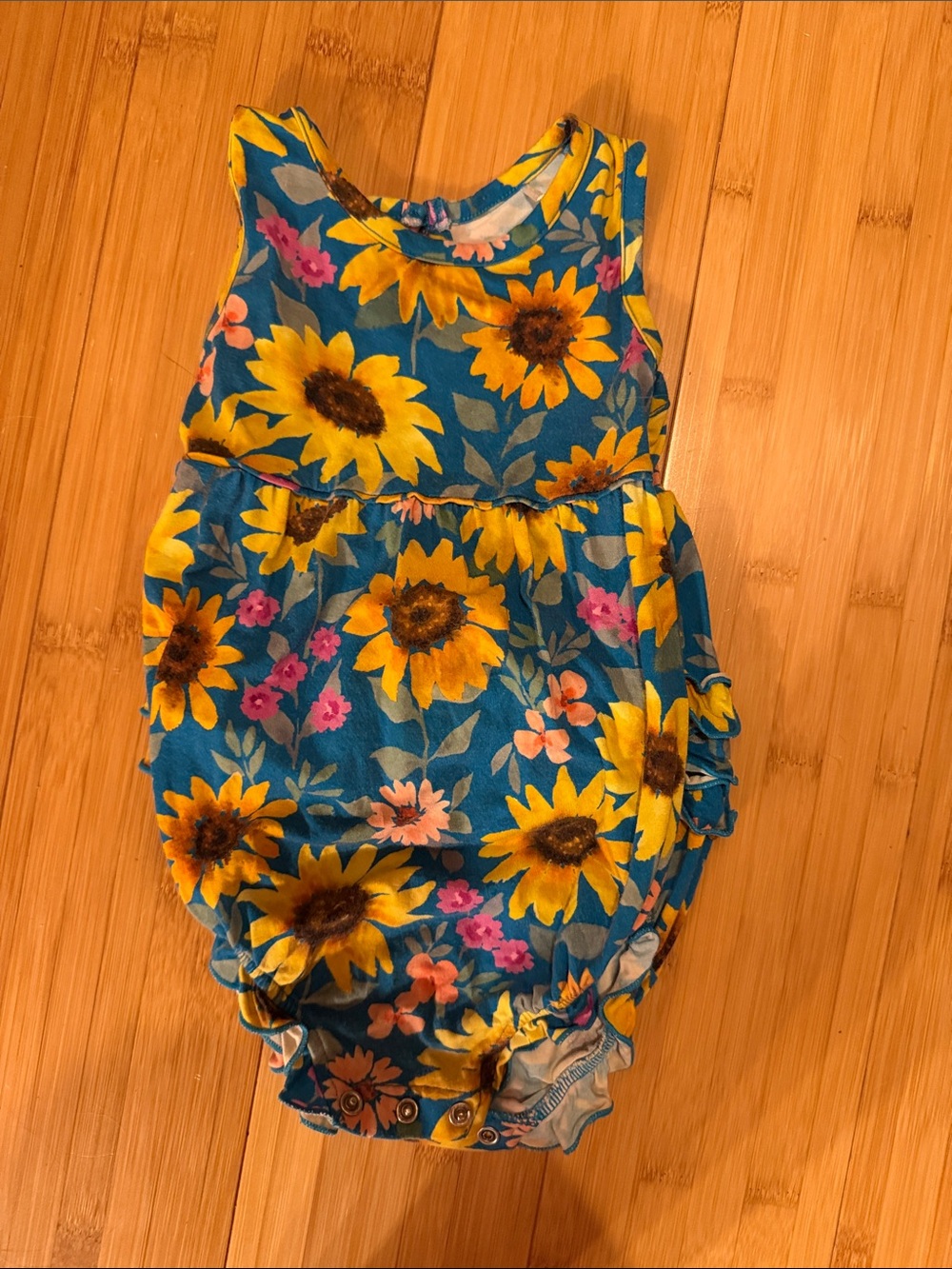 Little Sleepies Sunflower bubble romper